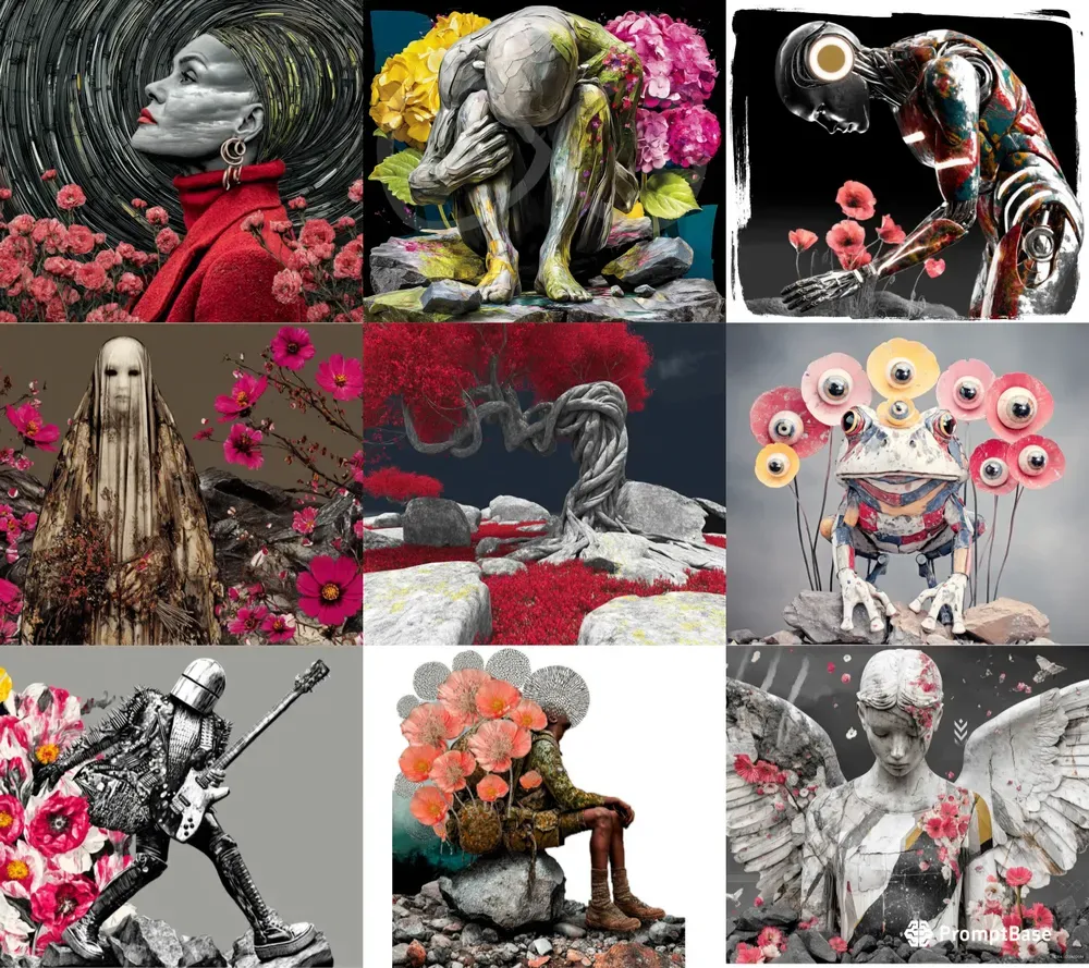 Ethereal Pink Stone Melancholy Art