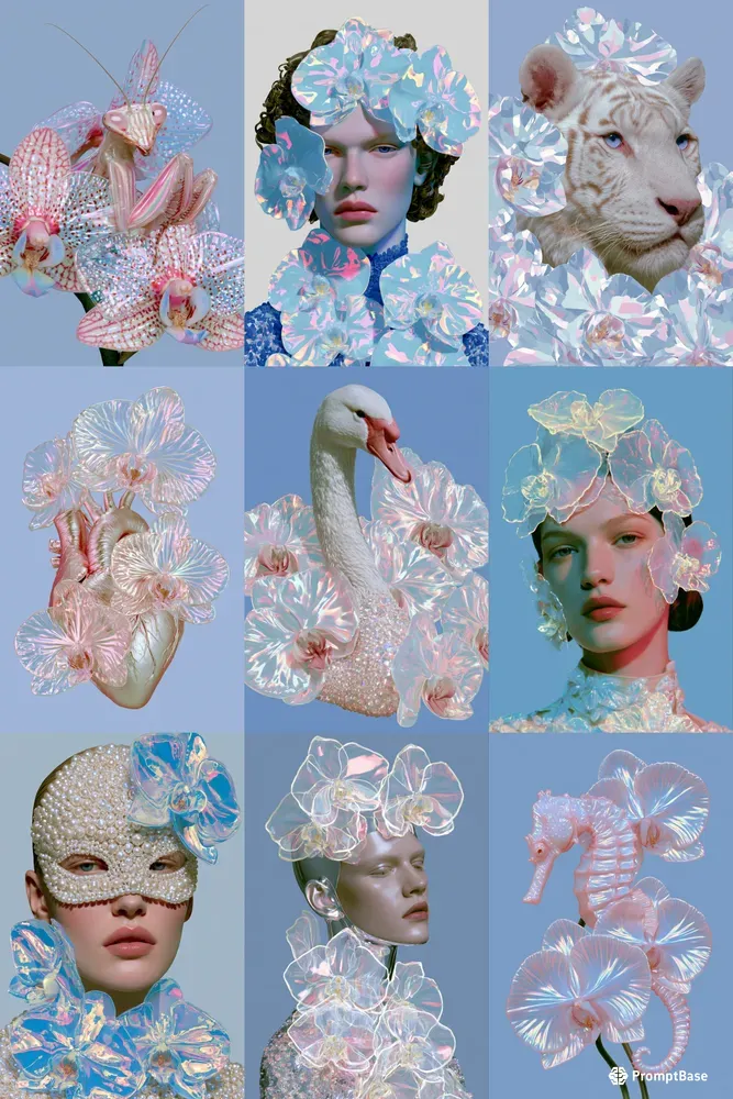 Iridescent Liquid Glass Editorials