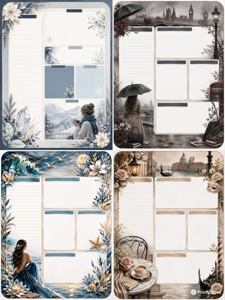 Editorial Planner Collages