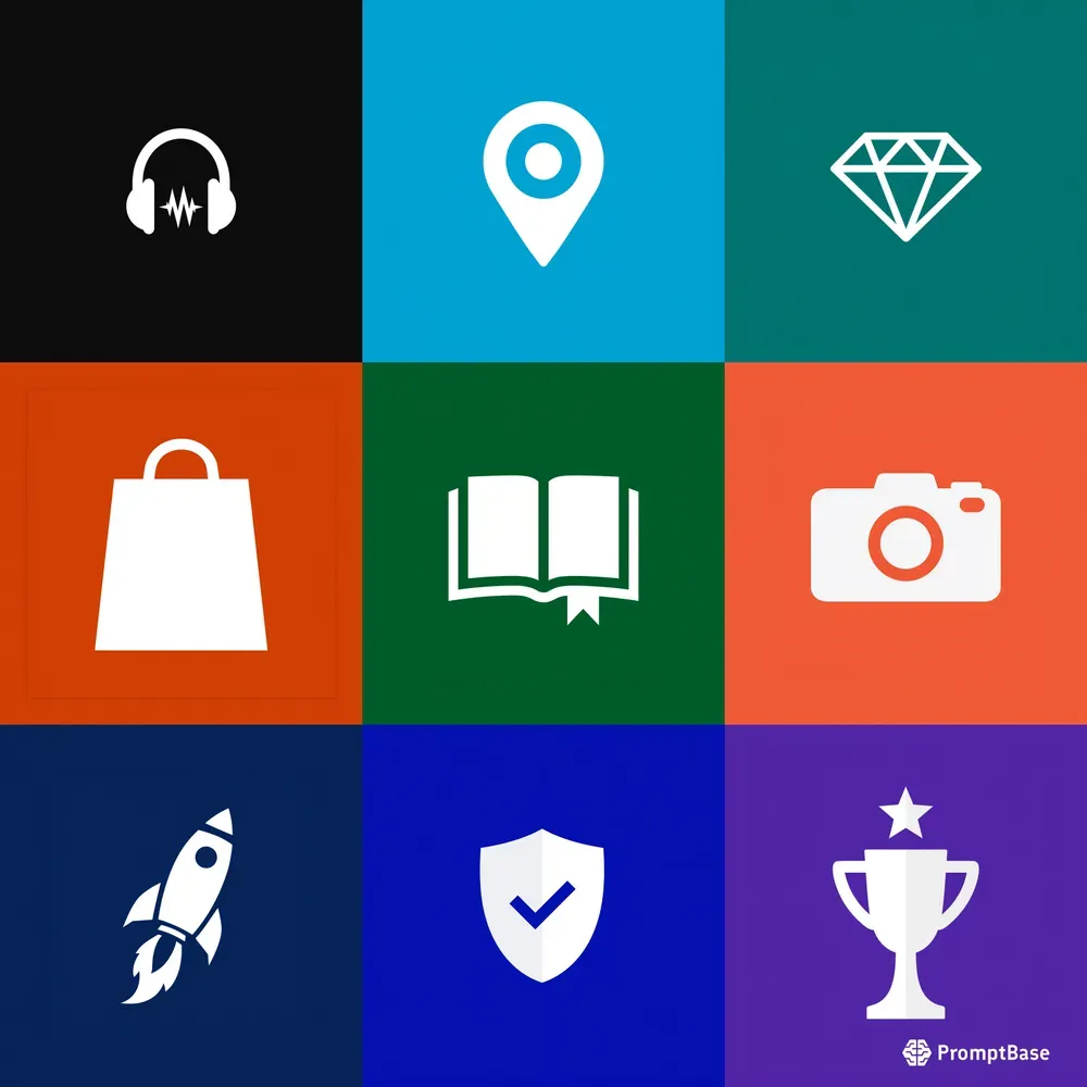 Minimalist UI Icon Silhouette Apps