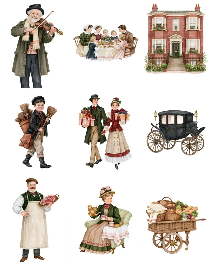Victorian Era Life Style Cliparts