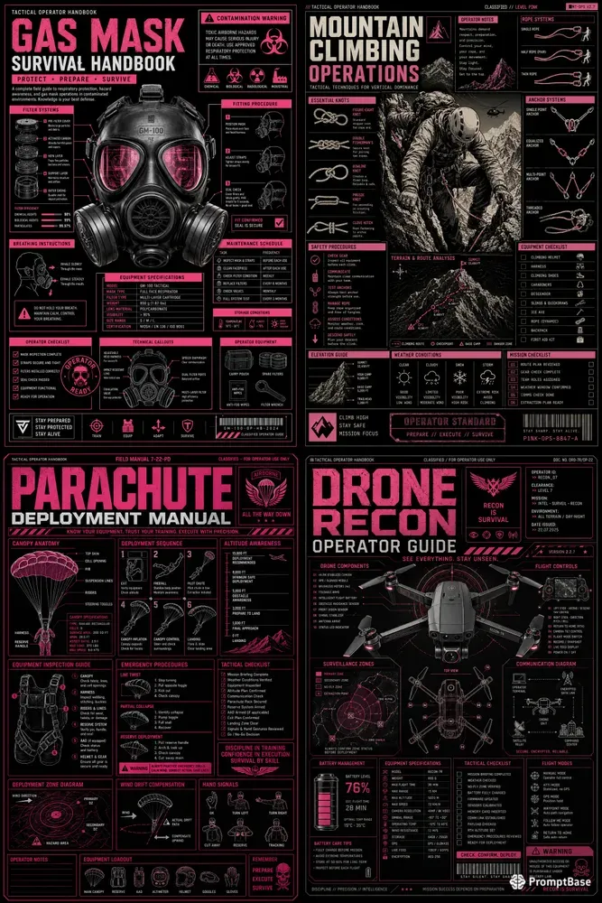 Tactical Operator Handbook Posters