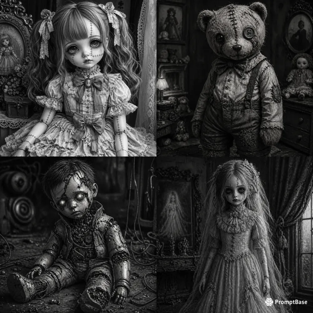 Dark Stitched Doll Characters