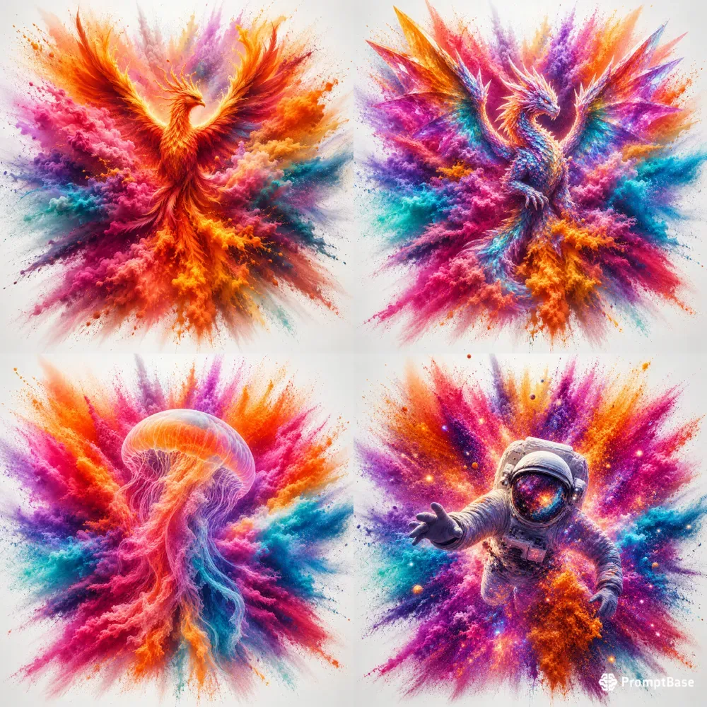 Vibrant Abstract Color Burst Style