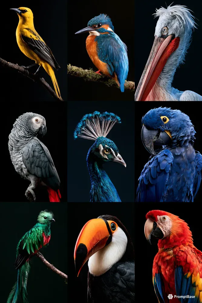 Exotic Bird Portrait Generator
