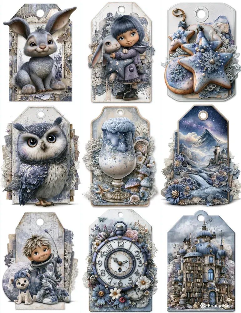 Galaxy Friends And Pet Product Tags