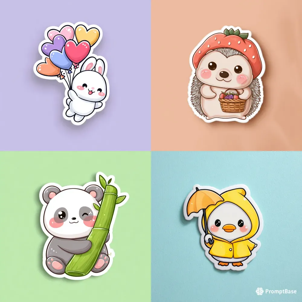 Kawaii Baby Animals Sticker Pack Creators