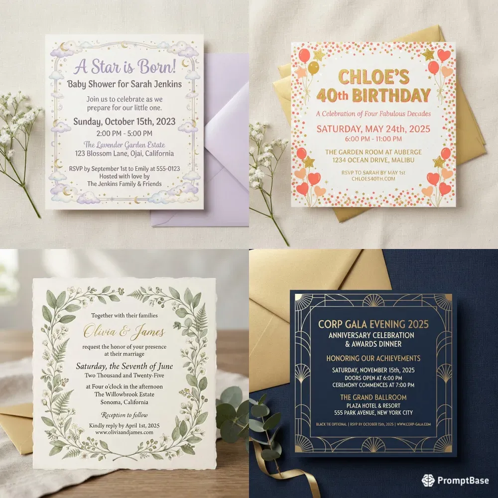 Professional Digital Invitation Card Gens