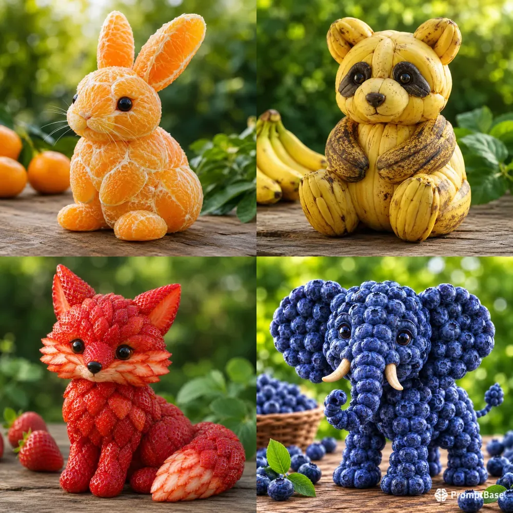 Cute Whimsical Fruit Animal Creators