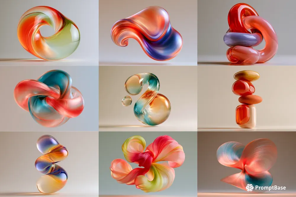 Luminous Candy Sculptures 3Ds