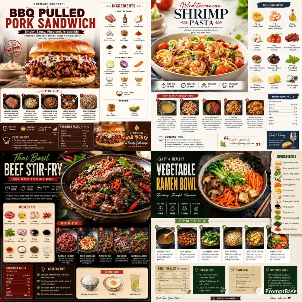 Modern Recipe Card Creators