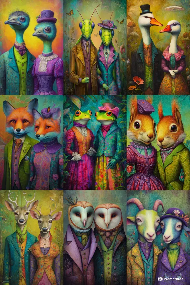 Surreal Fashion Animal Portraits