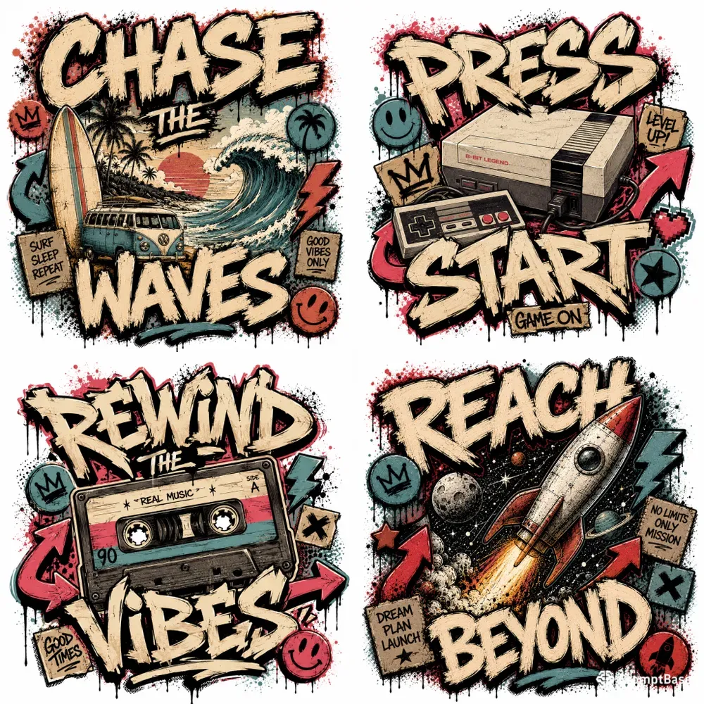 Vintage Graffiti Tshirt Creators