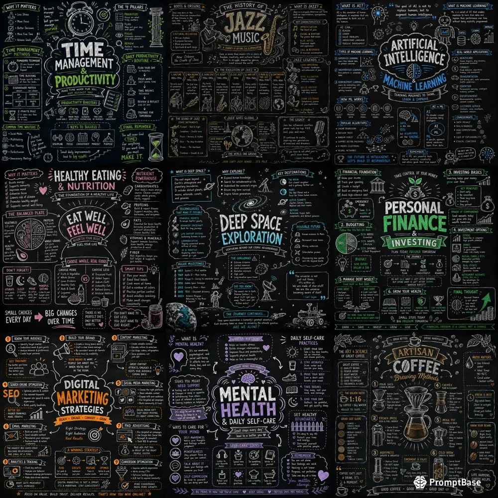 Chalkboard Sketch Infographics