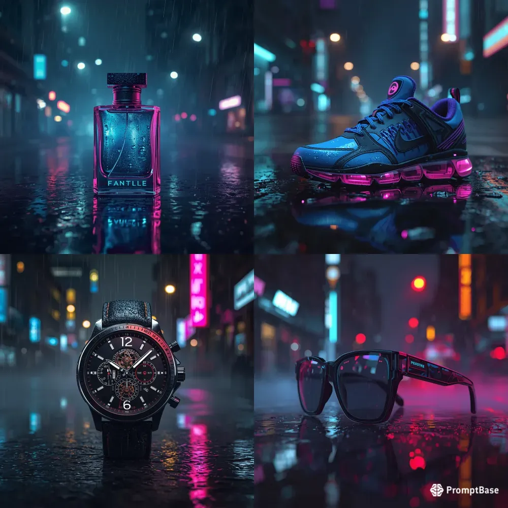 Cyberpunk Product Neon Photography