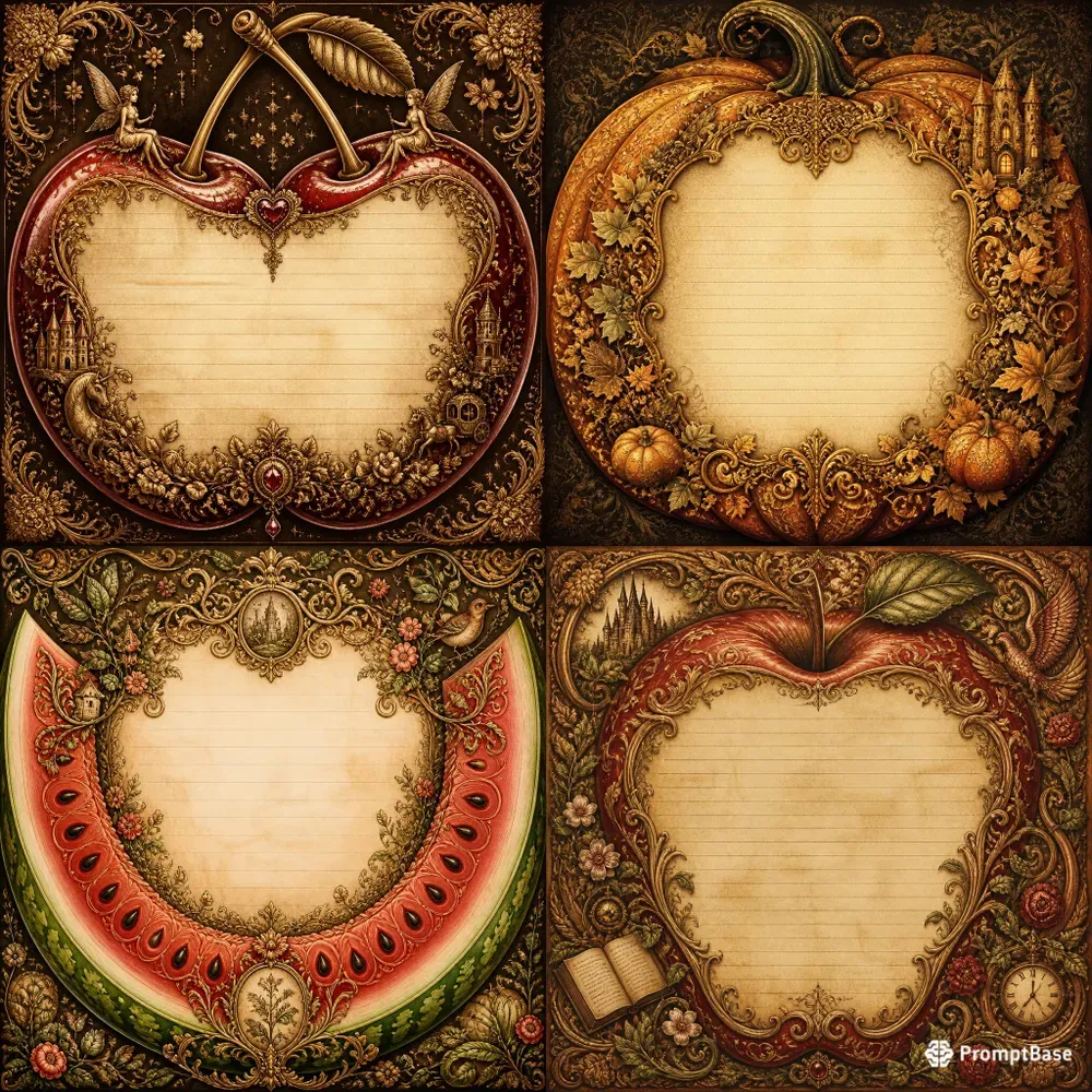 Enchanted Fruit Tale Journal Pages