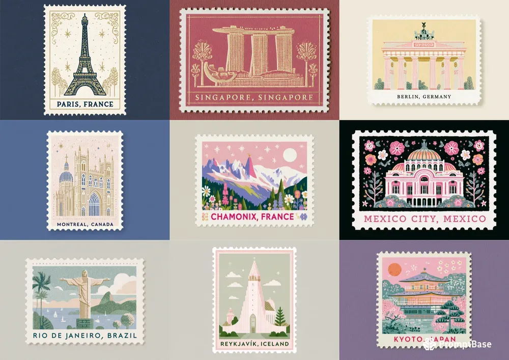 World Landmark Stamp Generator