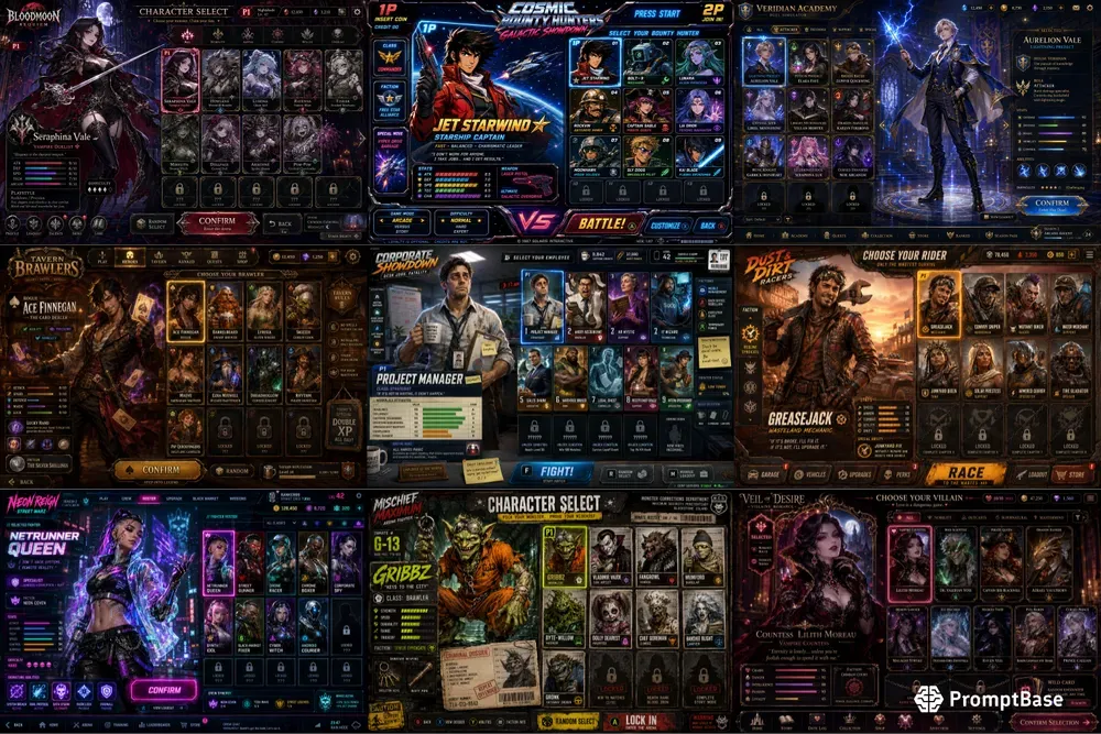 Character Select Screen Generator