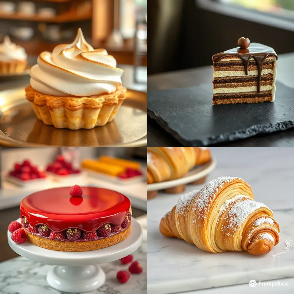 French Pastry Patisserie Displays