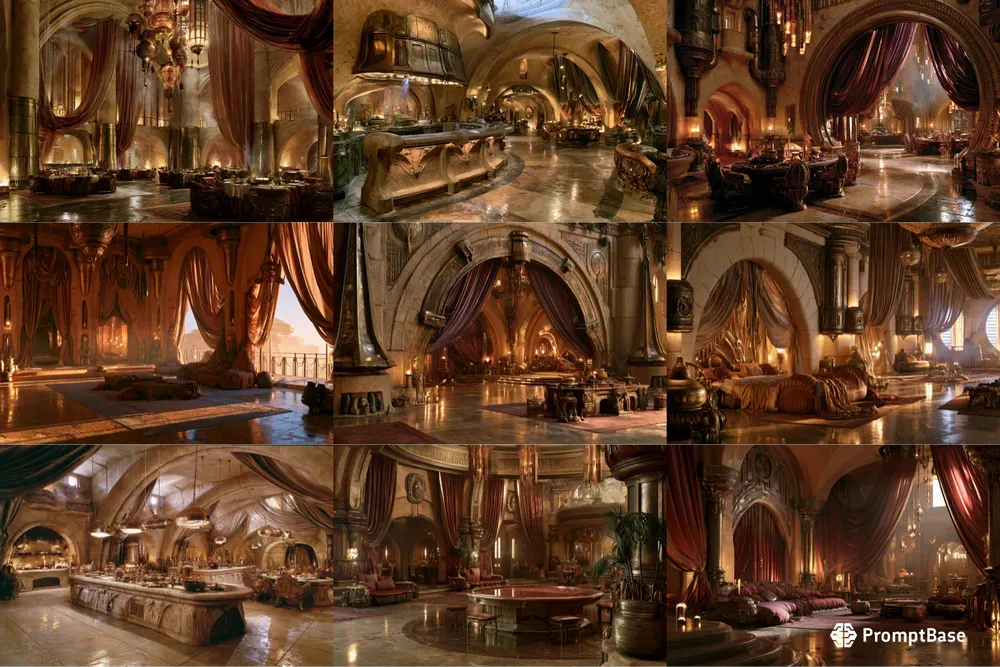 Star Wars Hutt Palace Interiors