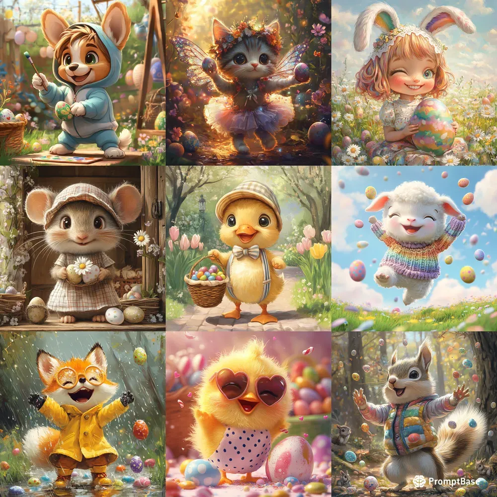 Whimsical Easter Characters