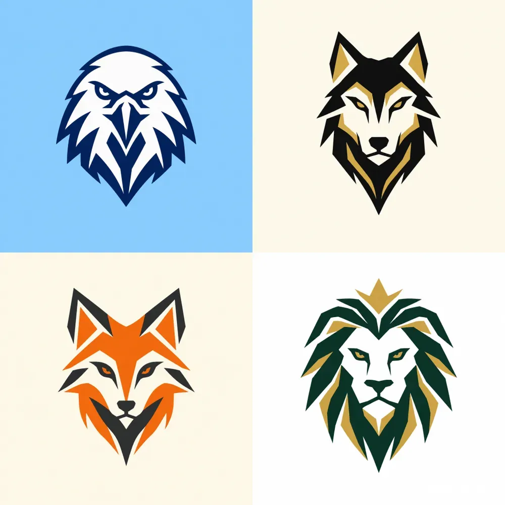 Minimalist Geometric Animal Logos