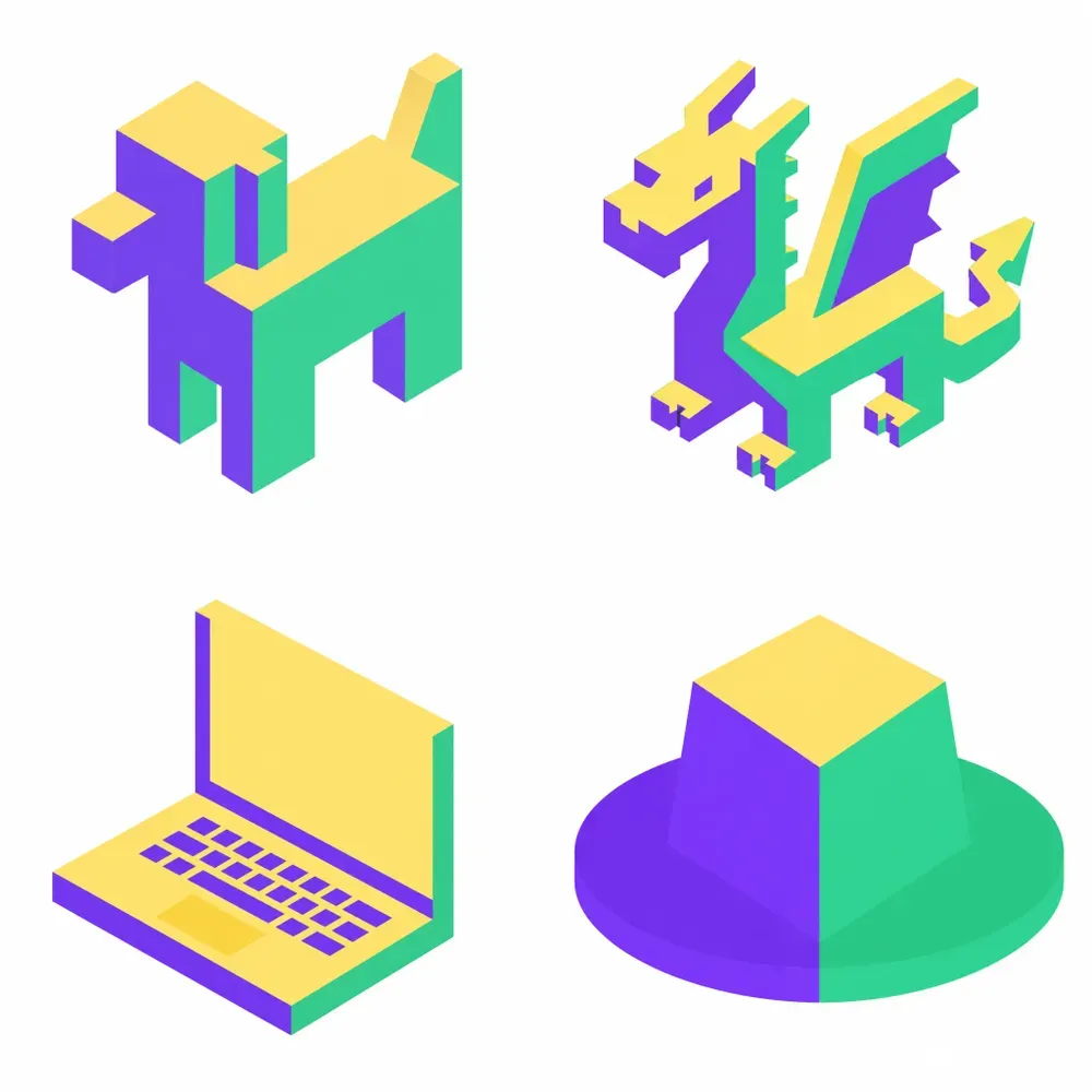 Isometric Flat 3D Icons