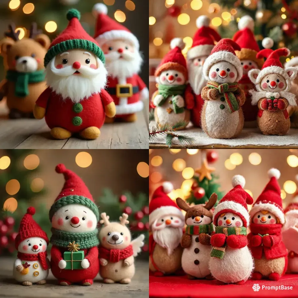 Christmas Felted Dolls
