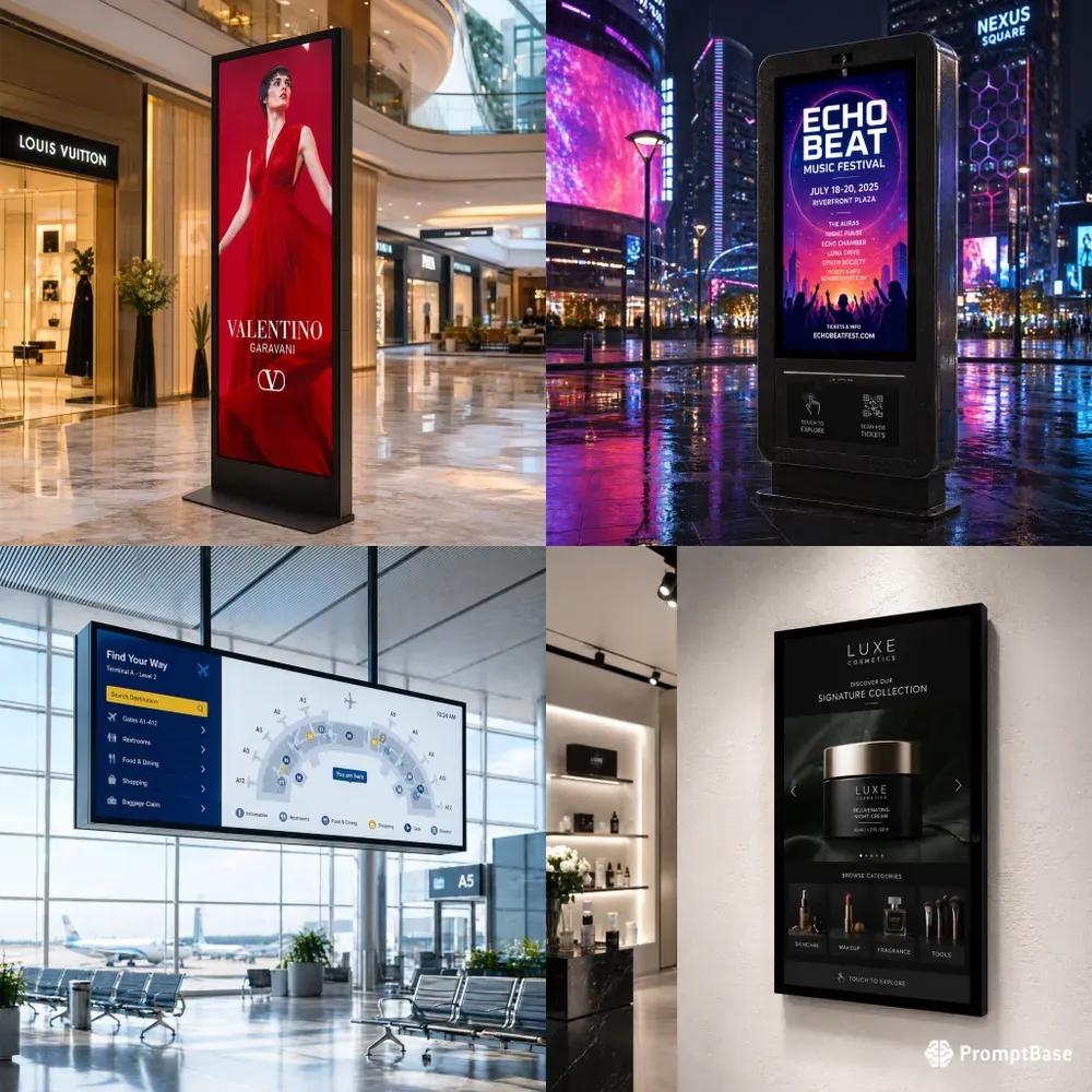 Premium 3D Digital Signage Mockups