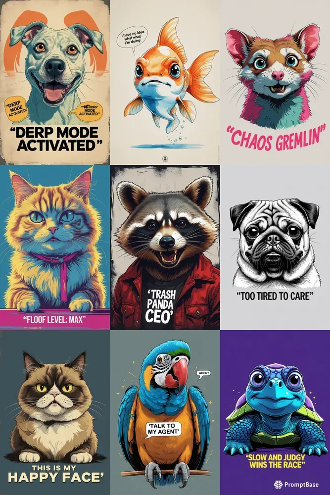 Wacky Pet Meme Tshirt Designs