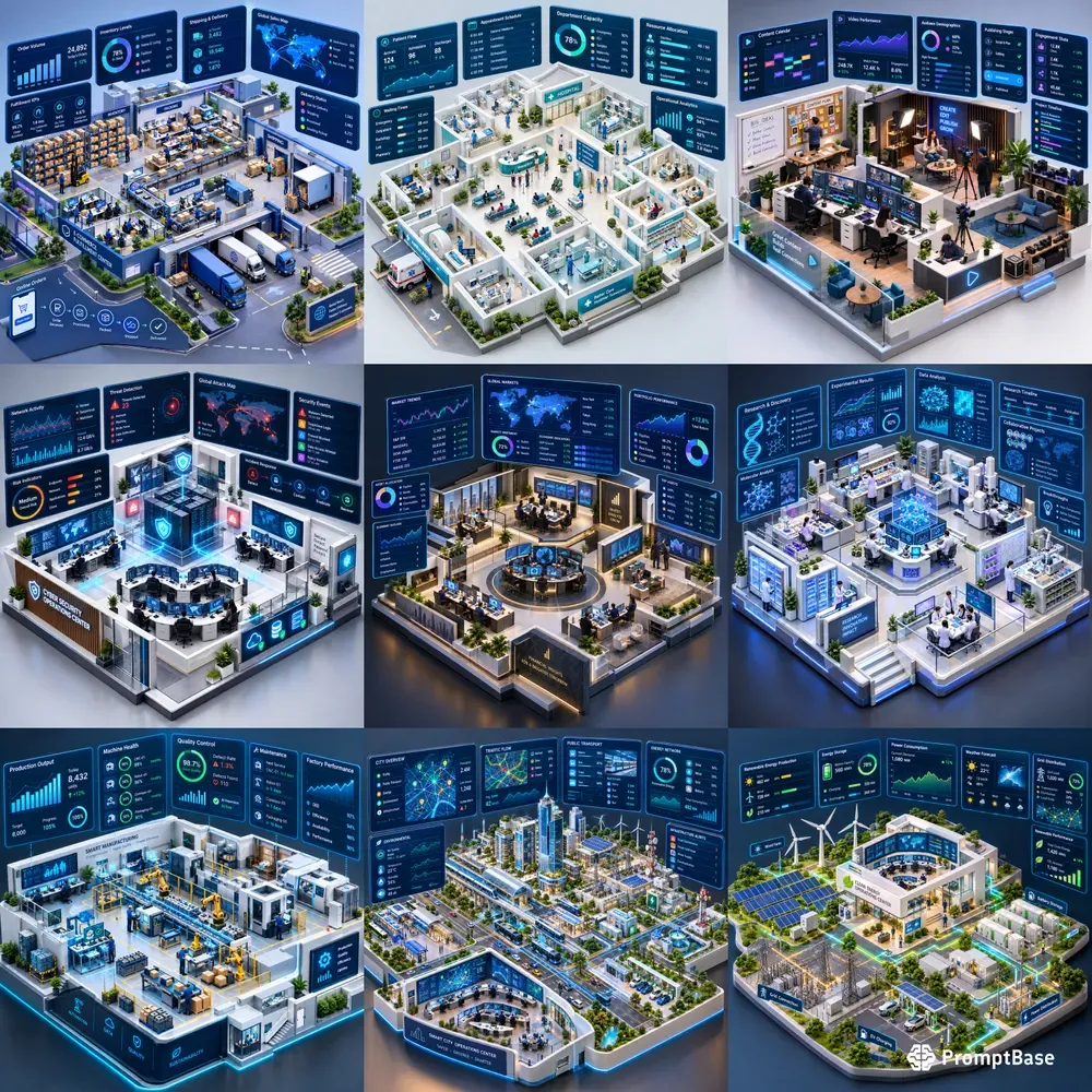 3D Business Workflow Dioramas