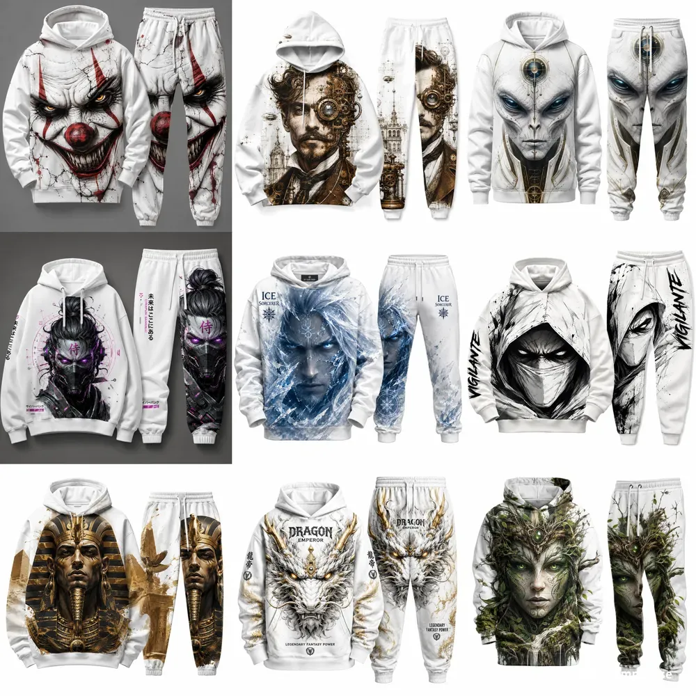 Bold Character Face Streetwear Tracksuits