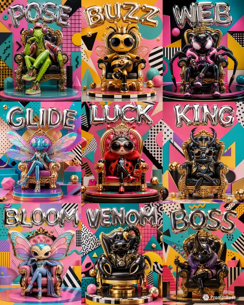 Luxury Bug Throne Posters