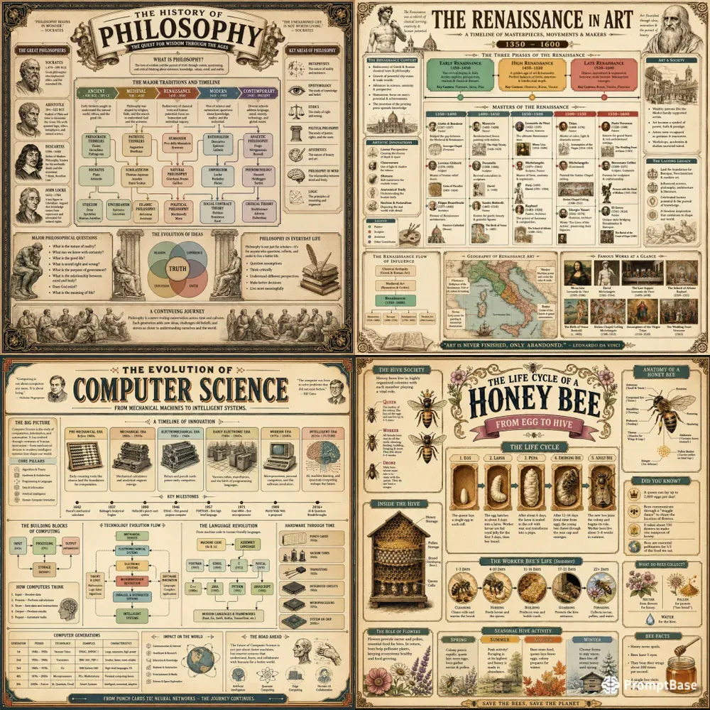 Retro Educational Infographics