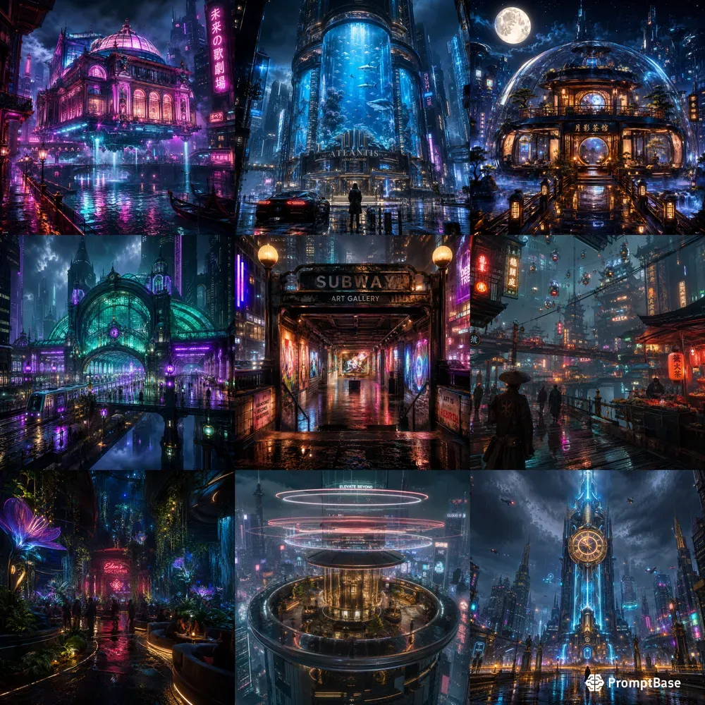 Neon Noir Dreamscapes