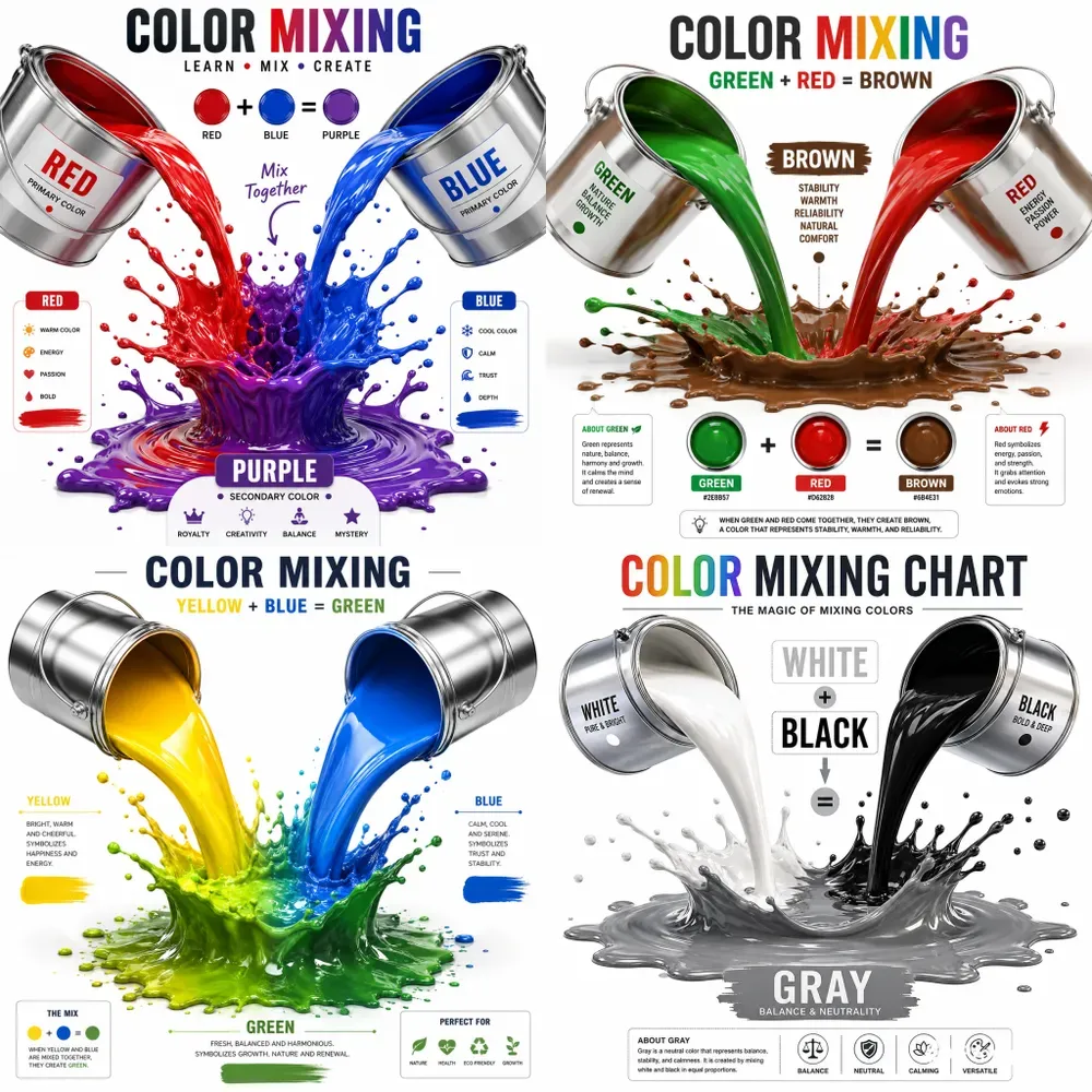 3D Paint Mixing Chart Packs