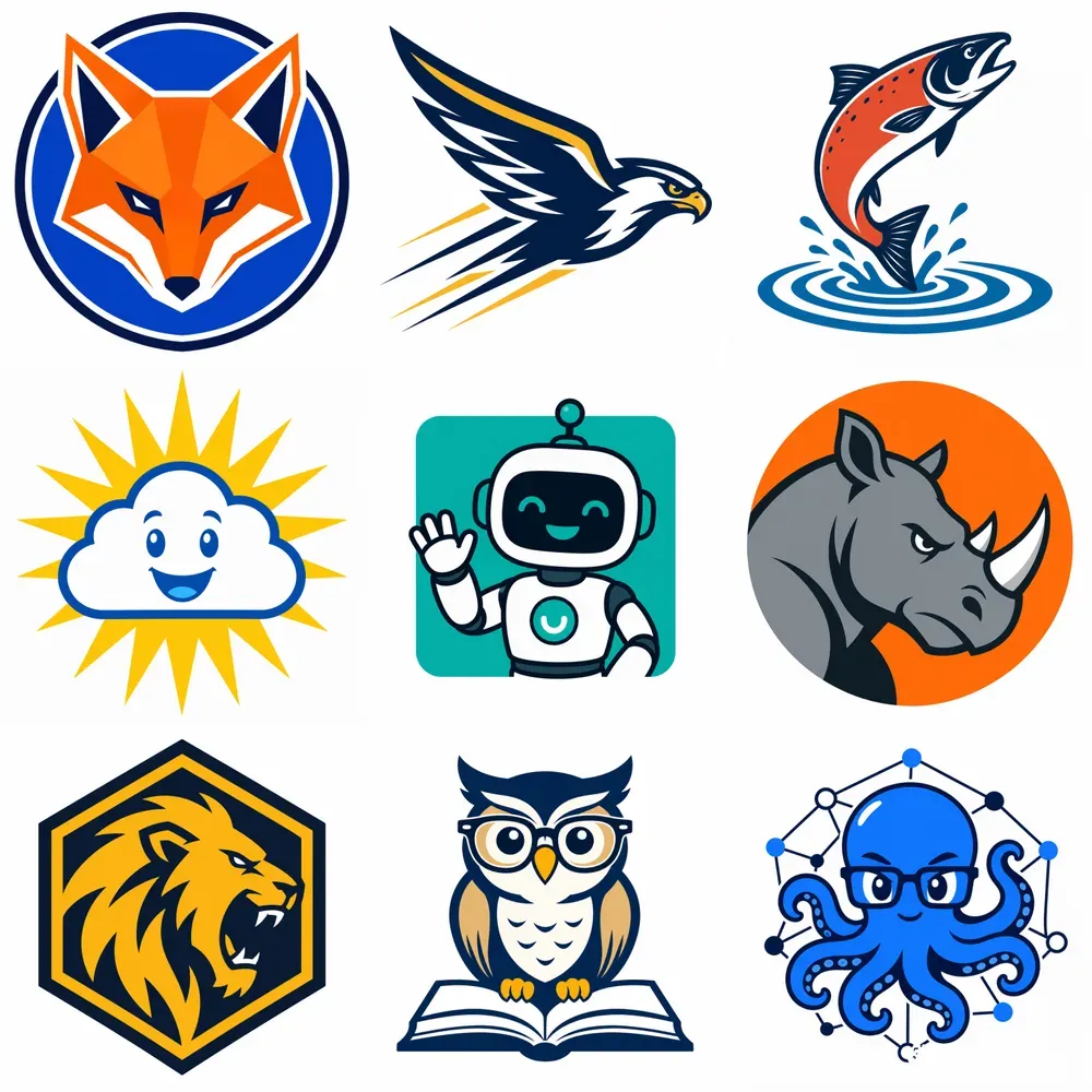 Modern Flat Vector Mascot Logos