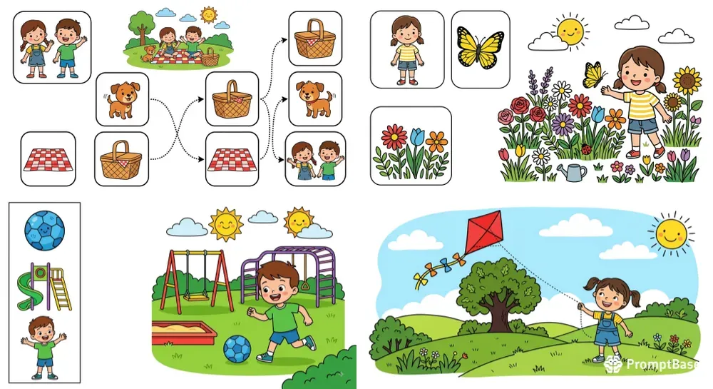Kids Scene Match Worksheet Generator