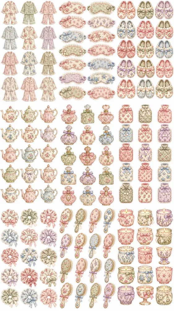 Cottagecore Pajama Party Sticker Sheets