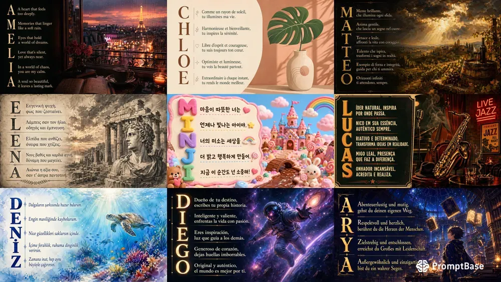 Custom Acrostic Poem Typographies