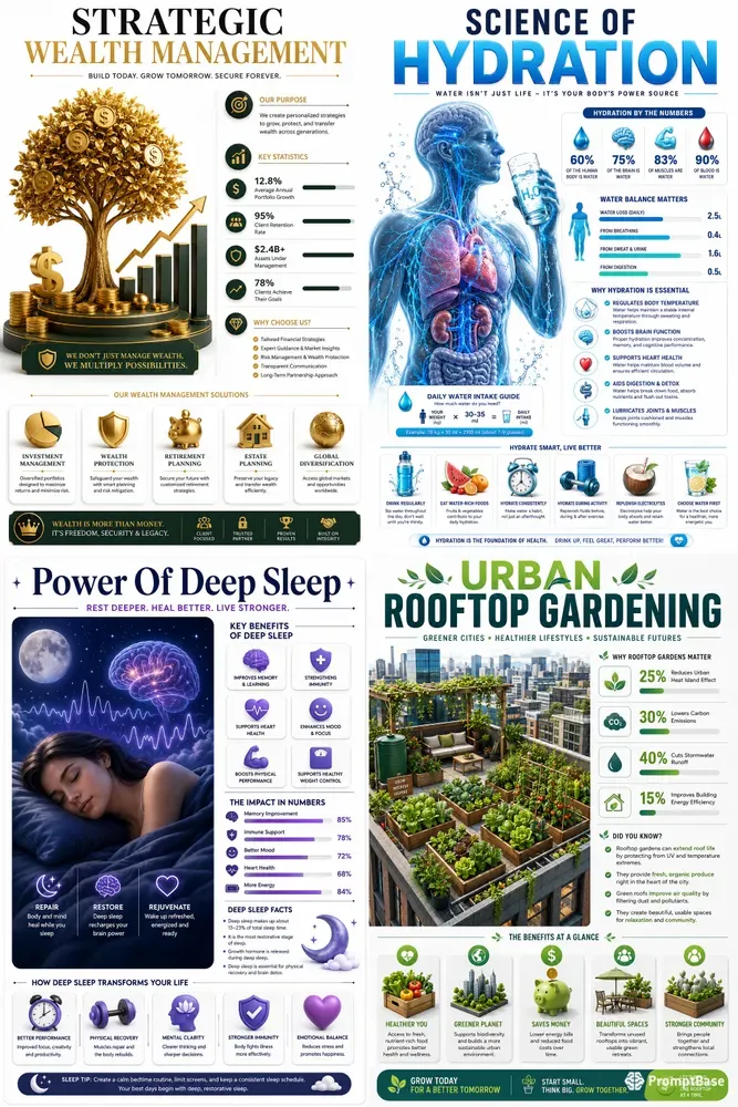 3D Premium Topic Infographic Posters