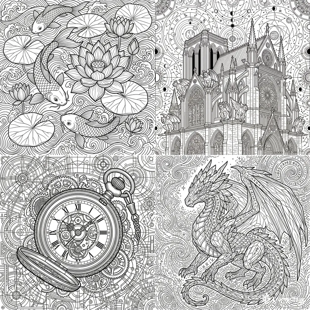 Intricate Adult Coloring Pages