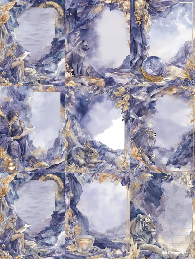 Celestial Astrology Background Frames