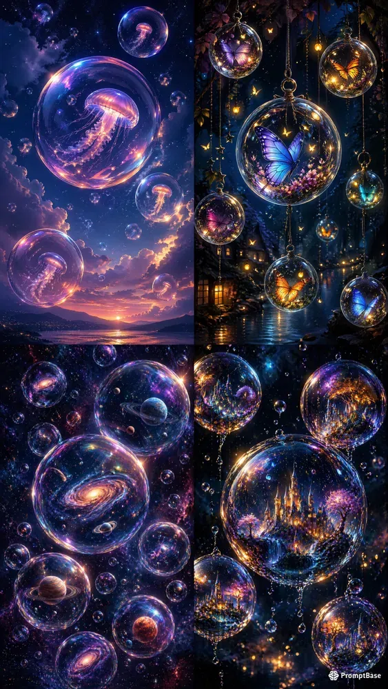 Magical Bubble Worlds Art