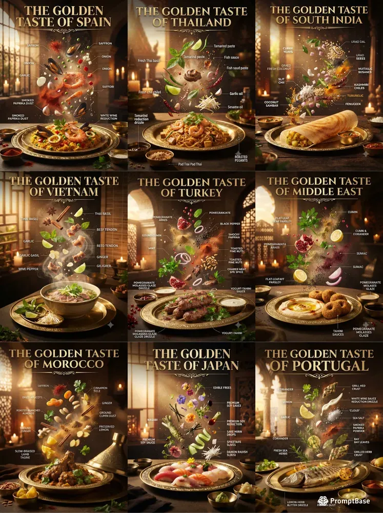 Luxury Food Photography Culinary Posters