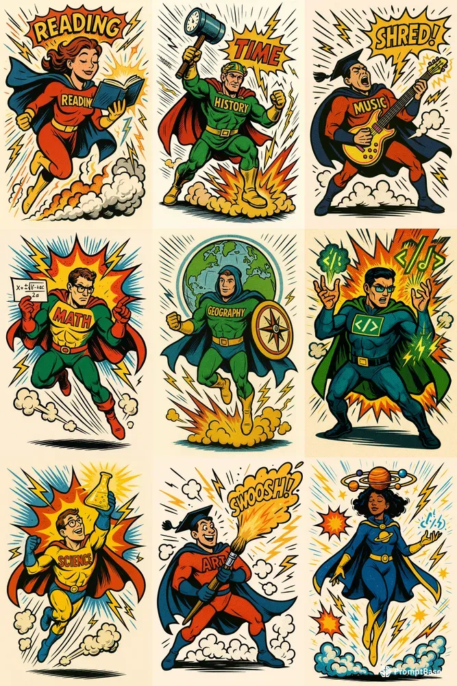 Epic Comic Book Superhero Portraits