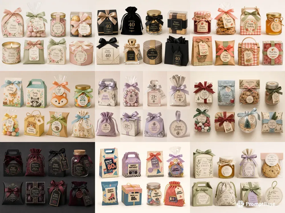 Birthday Gift Favor Packagings