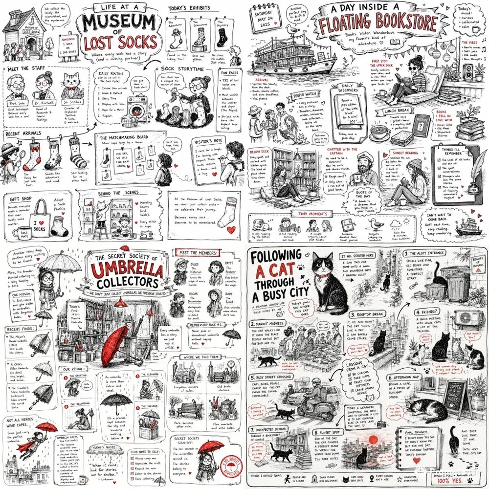 Sketchnote Storyboard Journals
