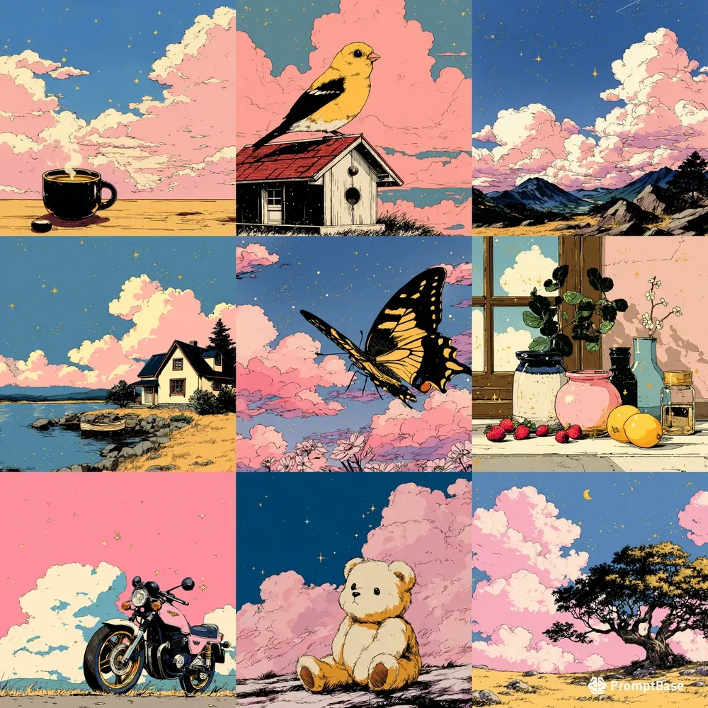 Anime Ink Retro Pastel Manga