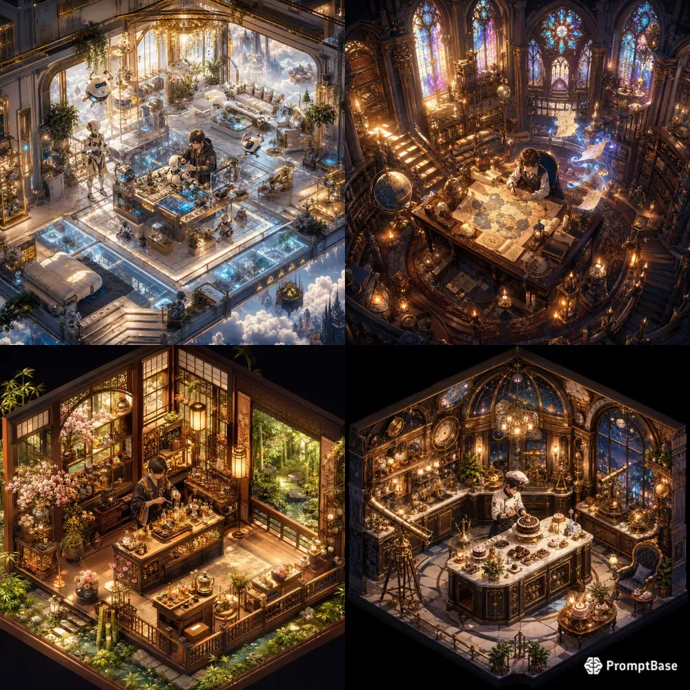 Isometric Cozy Creator Rooms Premium A
